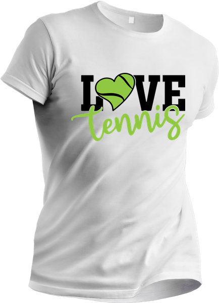 Tricou personalizat pentru iubitoarele de tenis I Love Tenis TNS50002