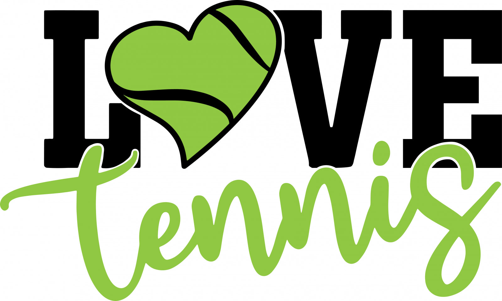 Tricou personalizat pentru iubitoarele de tenis I Love Tenis TNS50002
