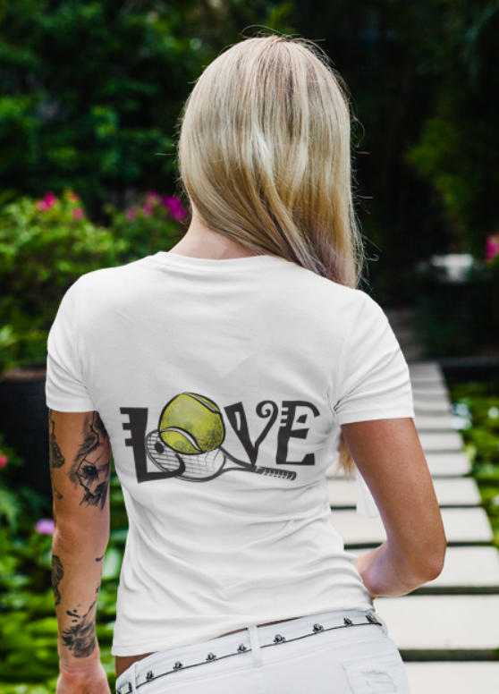 Tricou personalizat pentru iubitoarele de tenis I Love Tenis TNS50003