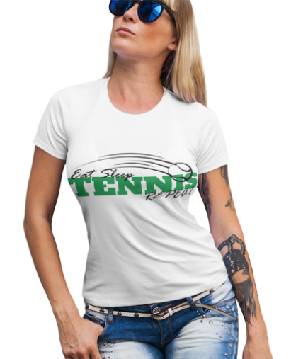 Tricou personalizat pentru iubitoarele de tenis Eat Sleep Tenis Repeat TNS5004