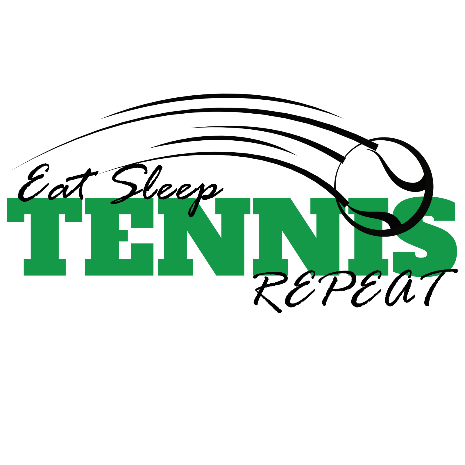 Tricou personalizat pentru iubitoarele de tenis Eat Sleep Tenis Repeat TNS5004