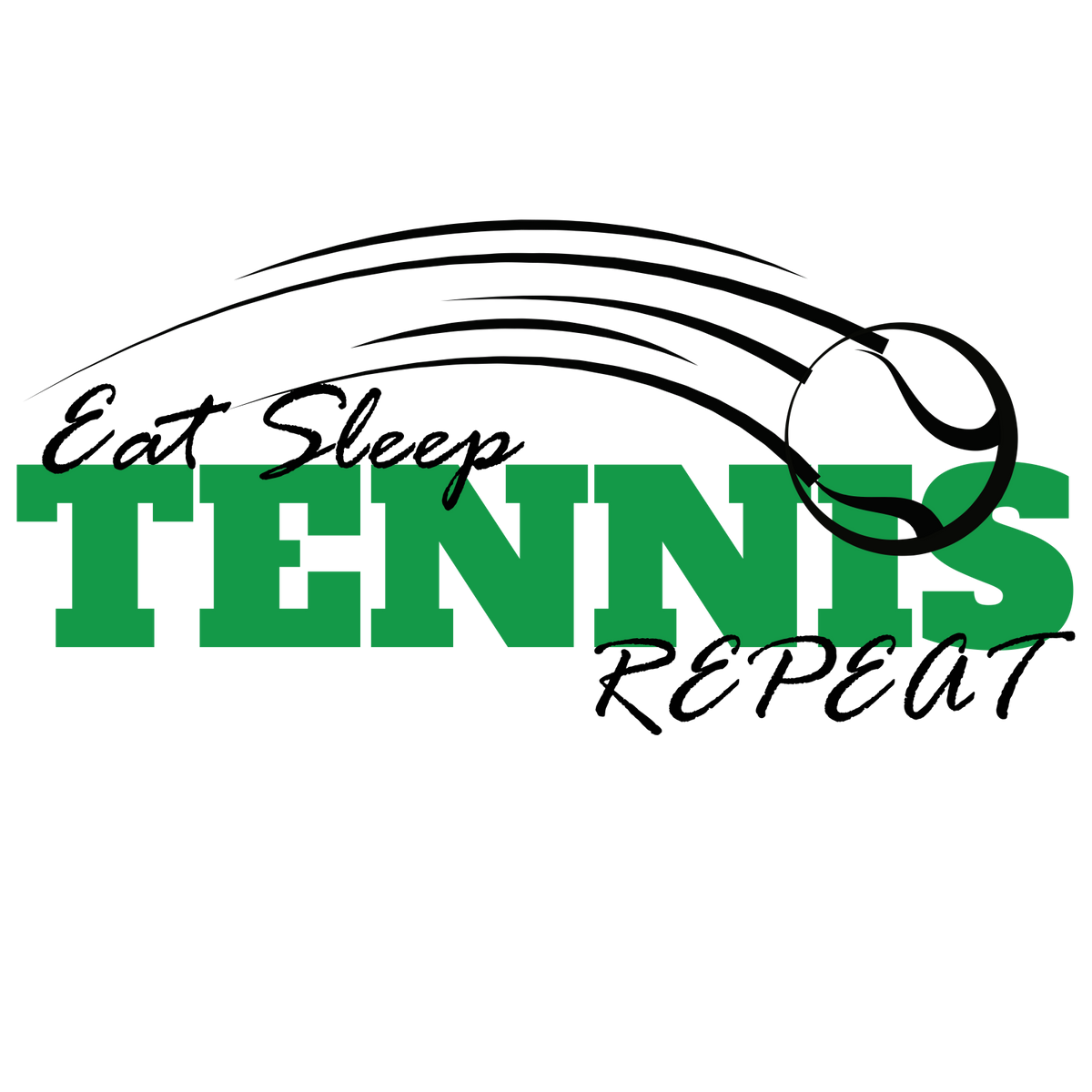 Tricou personalizat pentru iubitoarele de tenis Eat Sleep Tenis Repeat TNS5004