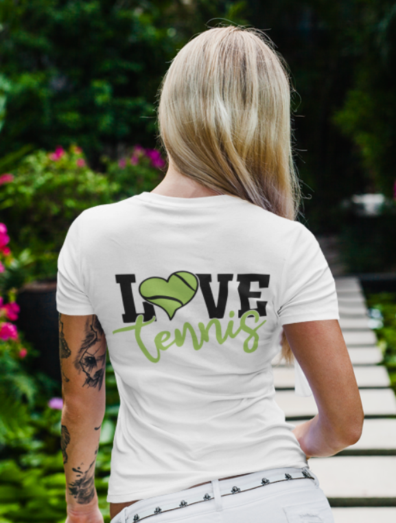 Tricou personalizat pentru iubitoarele de tenis I Love Tenis TNS50002