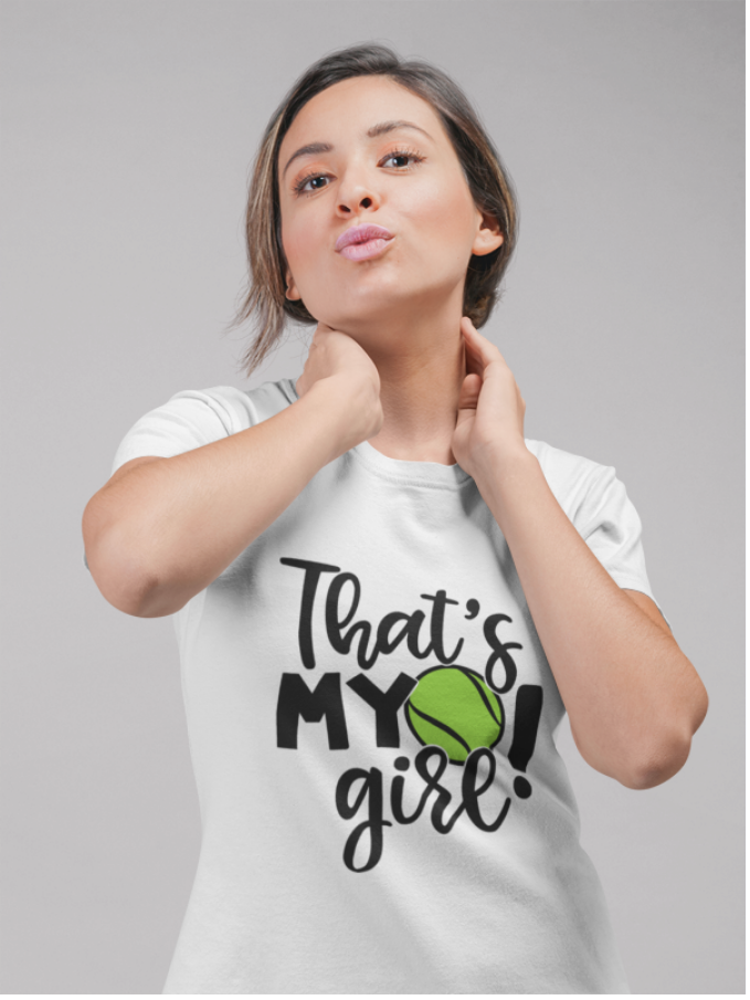 Tricou personalizat pentru iubitorii de tenis That's my girl TNS5006