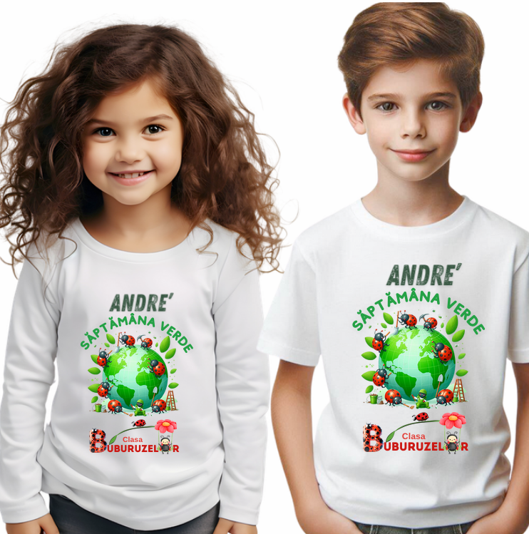 Tricou Personalizat Saptamana verde si Ziua Pământului clasa buburuzelor material  bumbac TSV115
