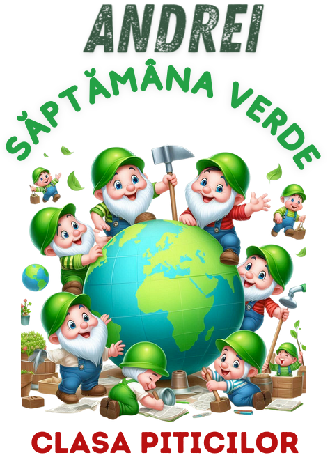 Tricou Personalizat Saptamana verde si Ziua Pământului clasa piticilor material  bumbac TSV116