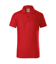 Tricou polo rosu pentru copii din bumbac cu maneca scurta Pique Pol222