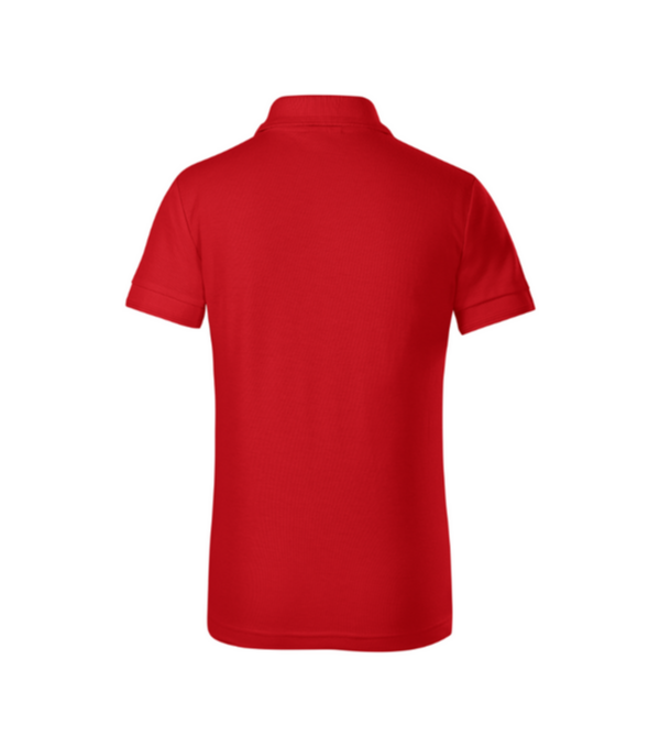 Tricou polo rosu pentru copii din bumbac cu maneca scurta Pique Pol222