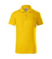 Tricou polo galben pentru copii din bumbac cu maneca scurta Pique Pol222