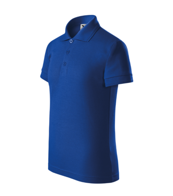 Tricou polo albastru regal pentru copii din bumbac cu maneca scurta Pique Pol222
