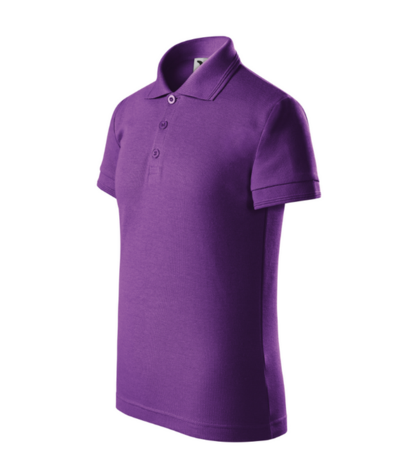 Tricou polo mov violet pentru copii din bumbac cu maneca scurta Pique Pol222