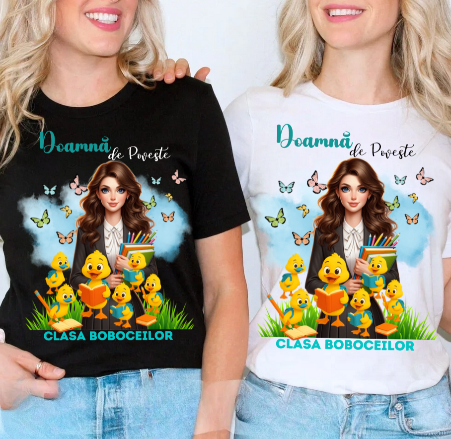 Tricou scoala pentru Doamna la Grupa boboceilor– cadou personalizat pentru profesori