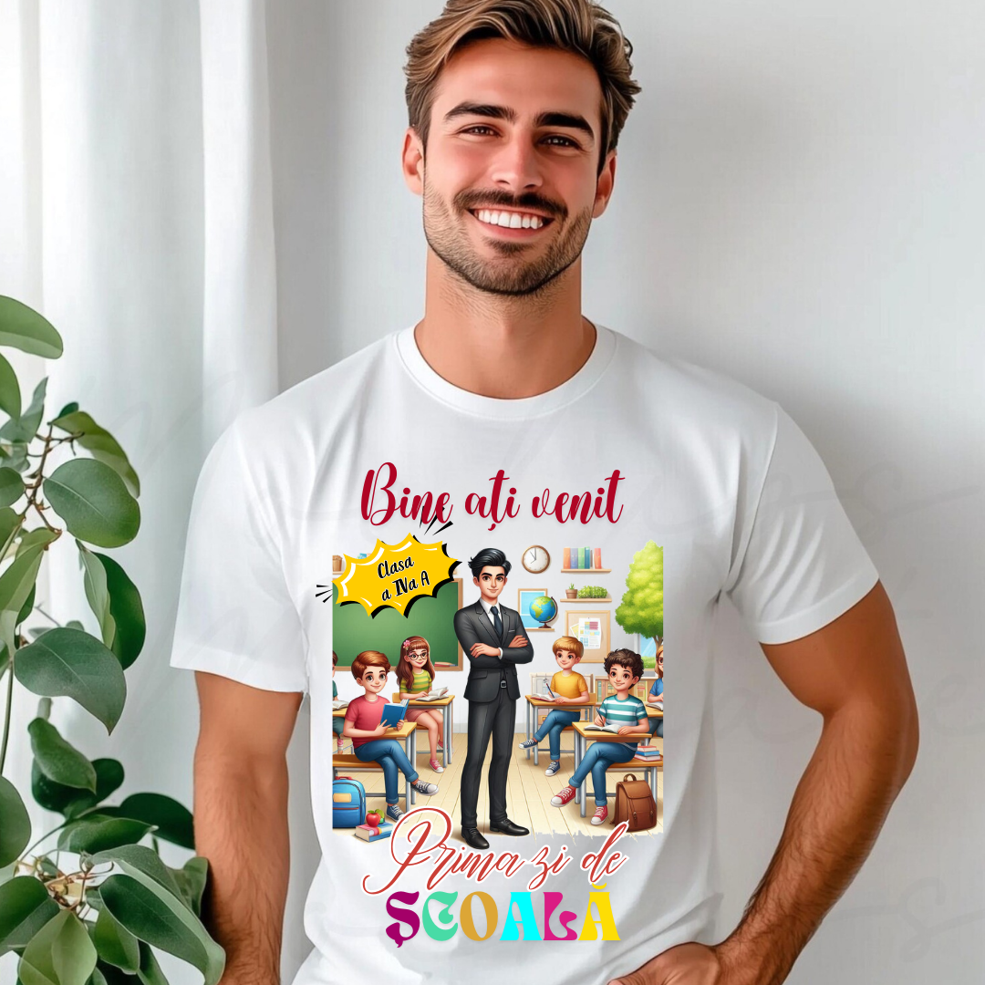 Tricou scoala pentru Domnul invatator – cadou personalizat pentru profesori