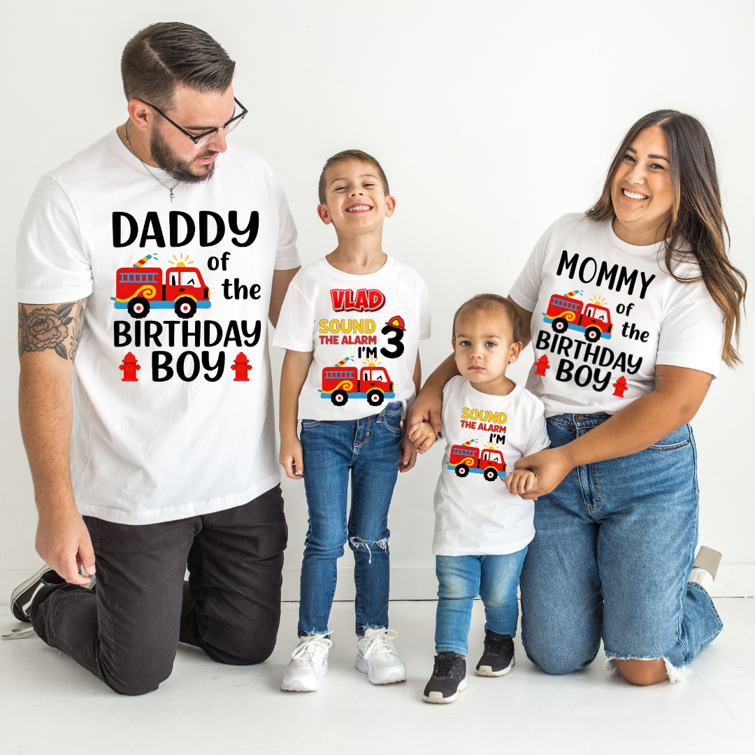 Tricou personalizat Pompieri Fireman cu cifra aniversara ABS1132.55