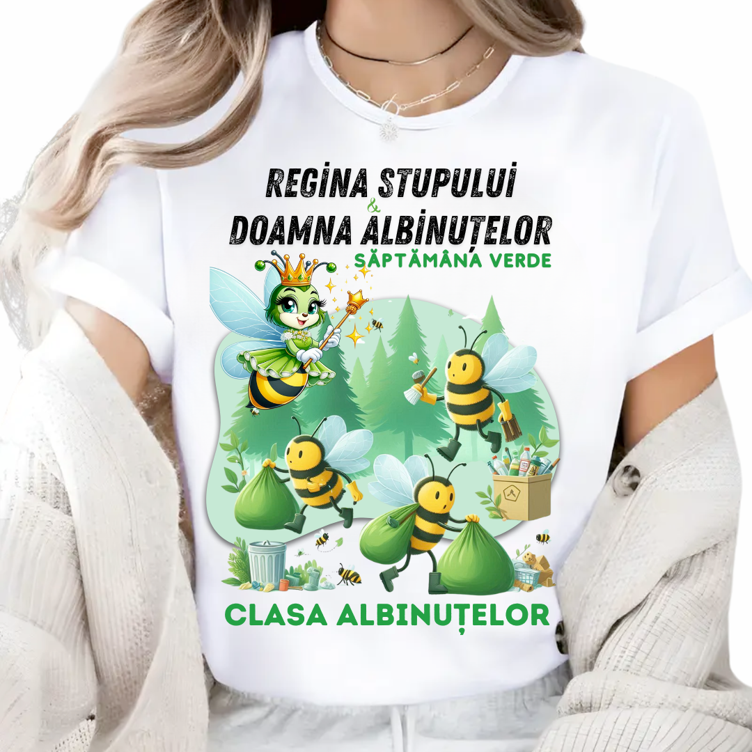 Tricou scolare Clasa albinutelor personalizat pentru scoala sau gradinita