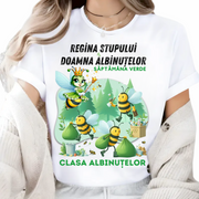 Tricou scolare Clasa albinutelor personalizat pentru scoala sau gradinita
