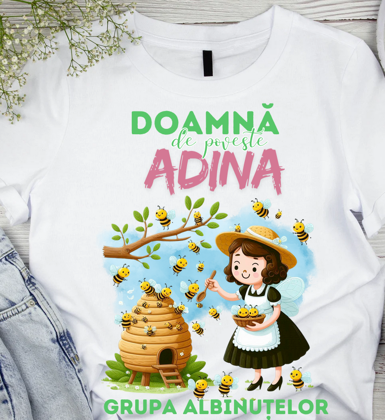 Tricou scolare Clasa albinutelor personalizat pentru absolventi de scoala sau gradinita