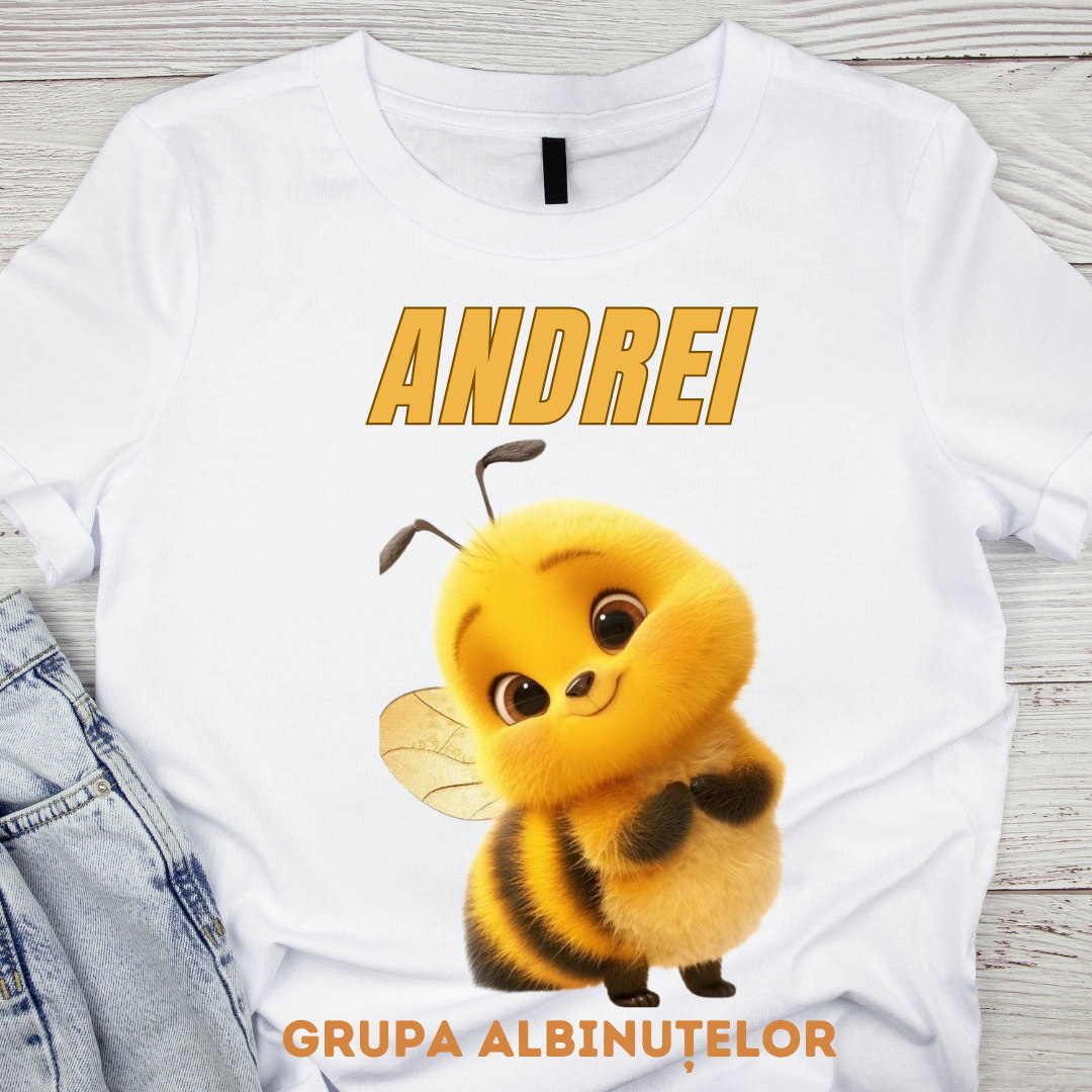 Tricou scolare Clasa albinutelor personalizat pentru absolventi de scoala sau gradinita