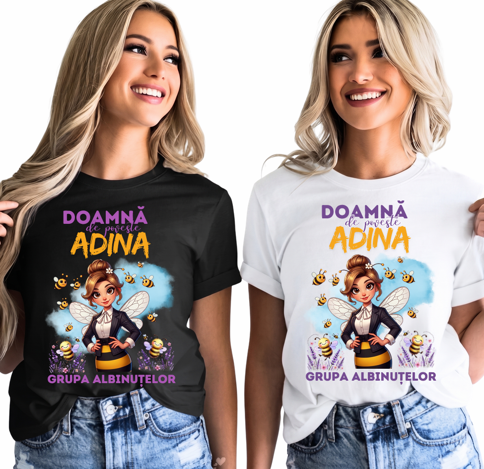 Tricou Special pentru Educatoare de albinute - un cadou cu Design Elegant