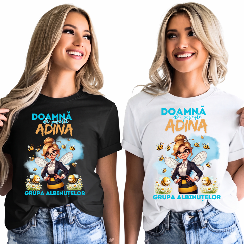 Tricou Special pentru Educatoare de albinute - un cadou cu Design Elegant