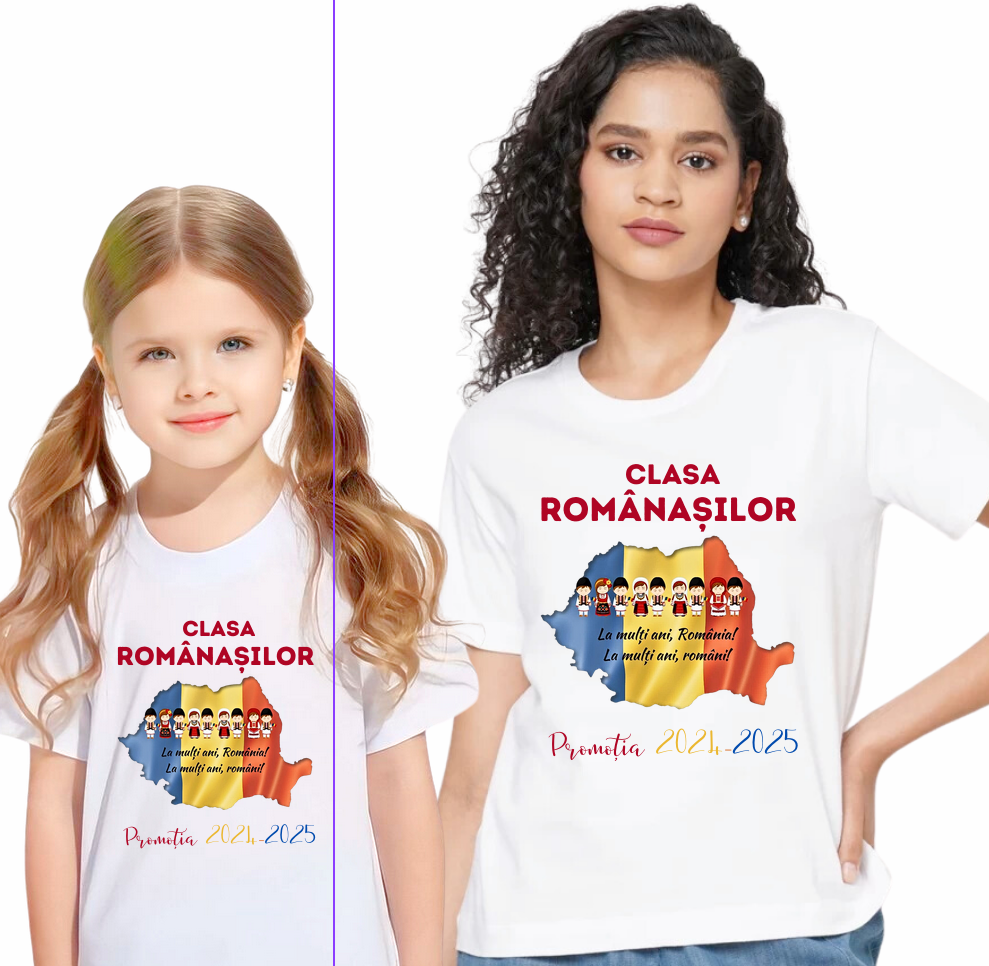 Tricou traditional absolvire elevi hora unirii Clasa Romanasilor ABS11202