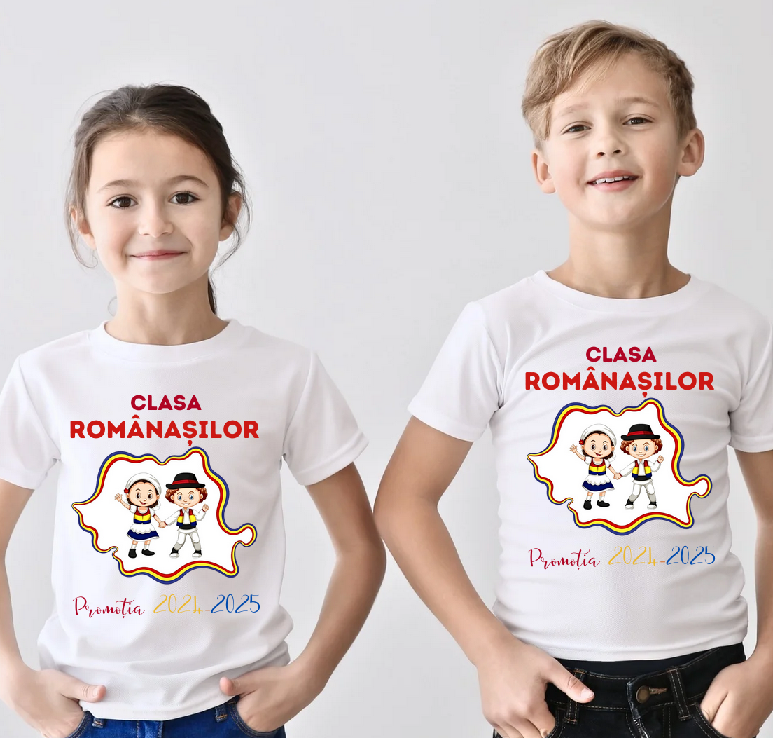 Tricou traditional absolvire elevi hora unirii Clasa Romanasilor ABS11203