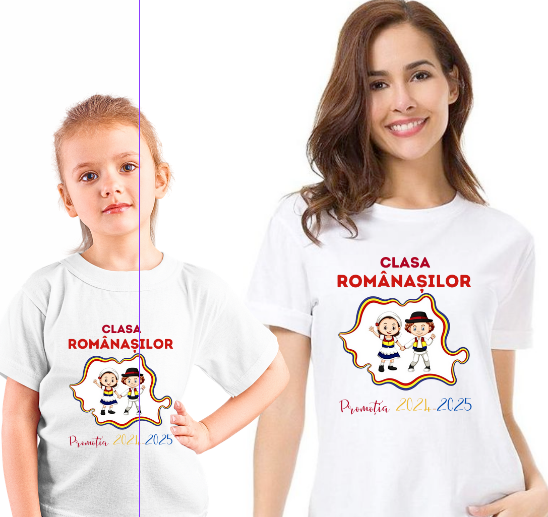 Tricou traditional absolvire elevi hora unirii Clasa Romanasilor ABS11203