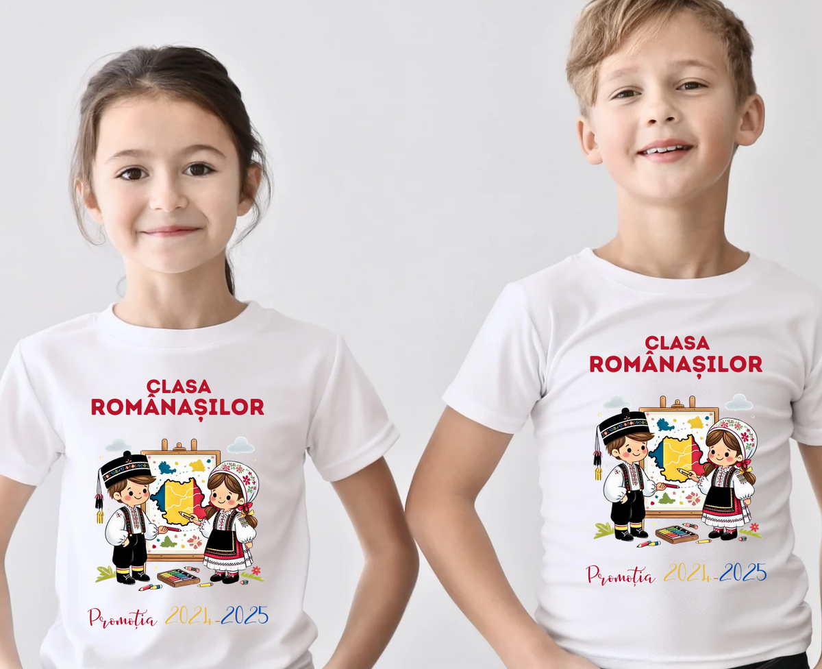 Tricou traditional absolvire elevi hora unirii Clasa Romanasilor ABS11205