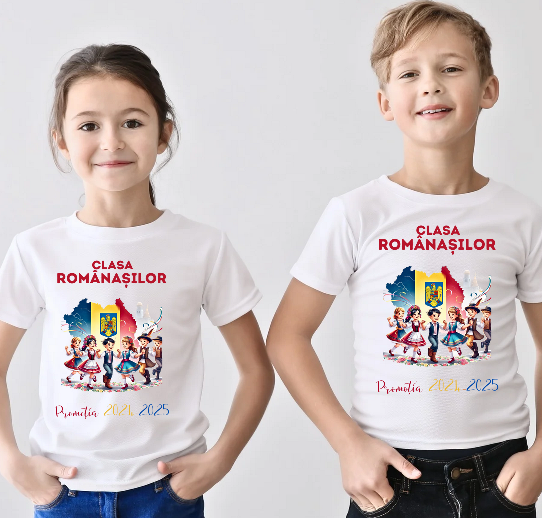 Tricou traditional absolvire elevi hora unirii Clasa Romanasilor ABS11207