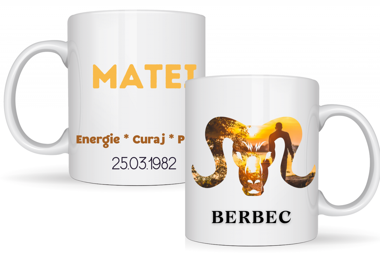 Tricou zodiac BERBEC personalizat cu text sau poze, unisex TBER122