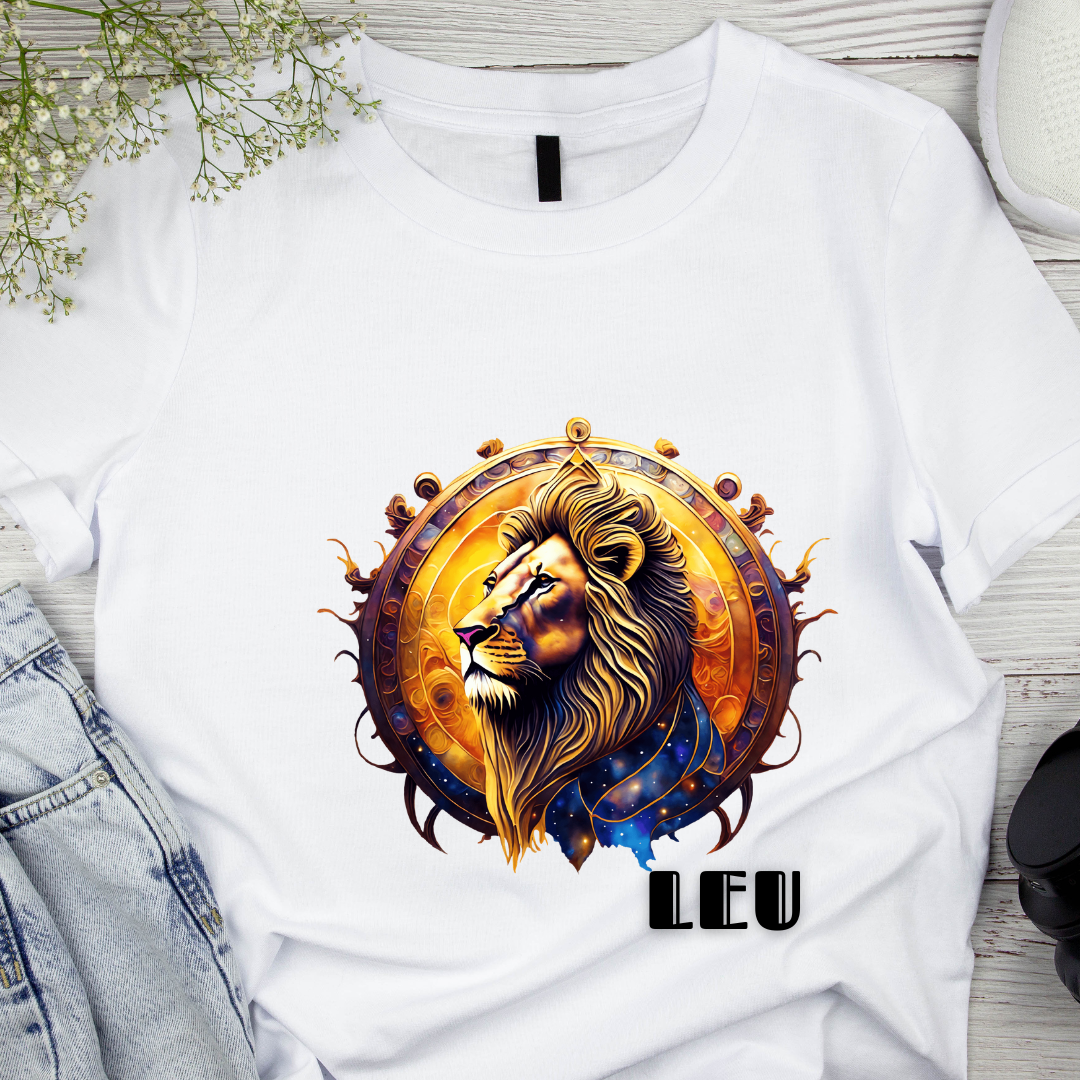 Tricou zodiac LEU personalizat cu text sau poze, unisex TLEU118
