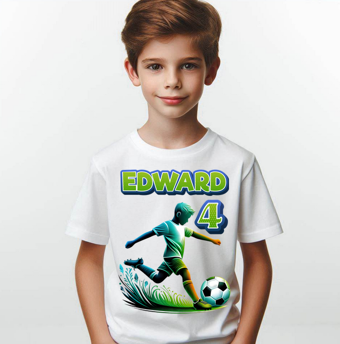 Tricouri Family Aniversare Personalizate – Cadou Haios pentru Copii și Părinți | Model Tematic Fotbal