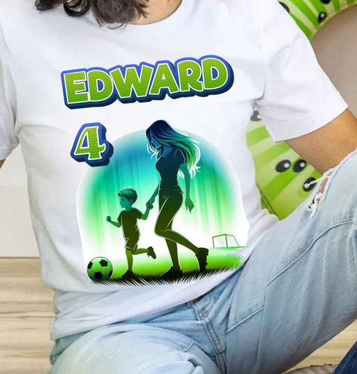 Tricouri Family Aniversare Personalizate – Cadou Haios pentru Copii și Părinți | Model Tematic Fotbal