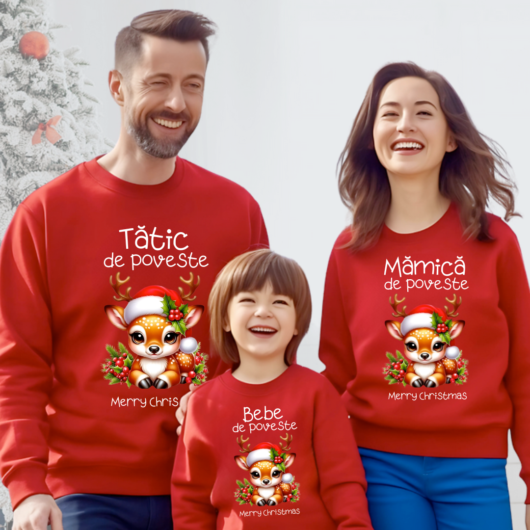 Tricouri Family mama, tata si copii personalizate cu tematica de Craciun, Cadoul perfect de craciun 12659