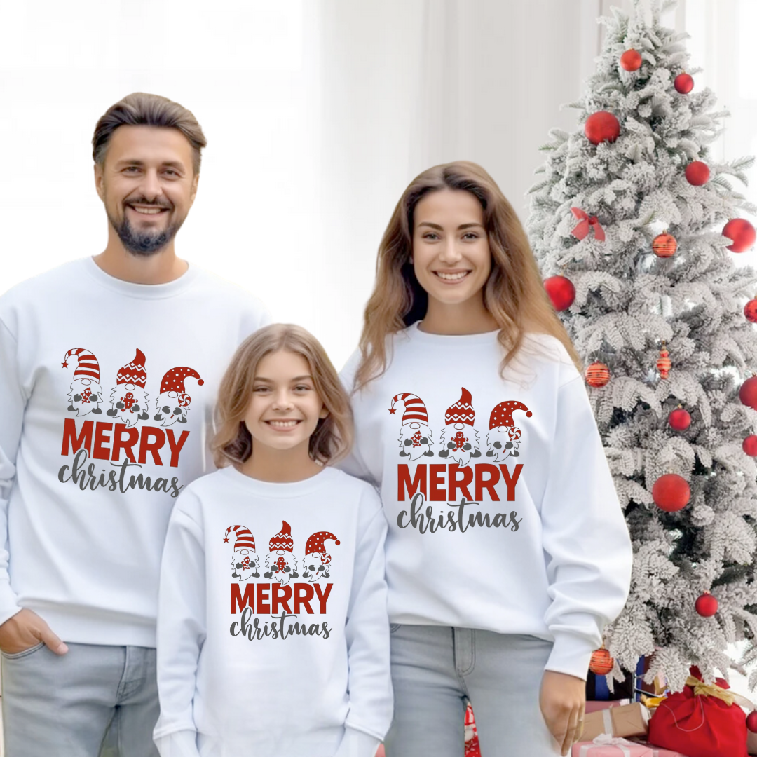 Tricouri Family mama, tata  si copii personalizate cu tematica de Craciun,  Craciun Fericit 12242