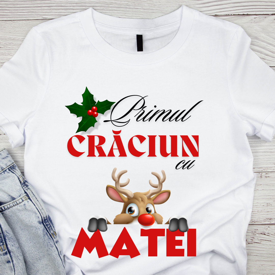 Tricouri Family mama, tata  si copii personalizate cu tematica de Craciun,  Craciun Fericit 12245