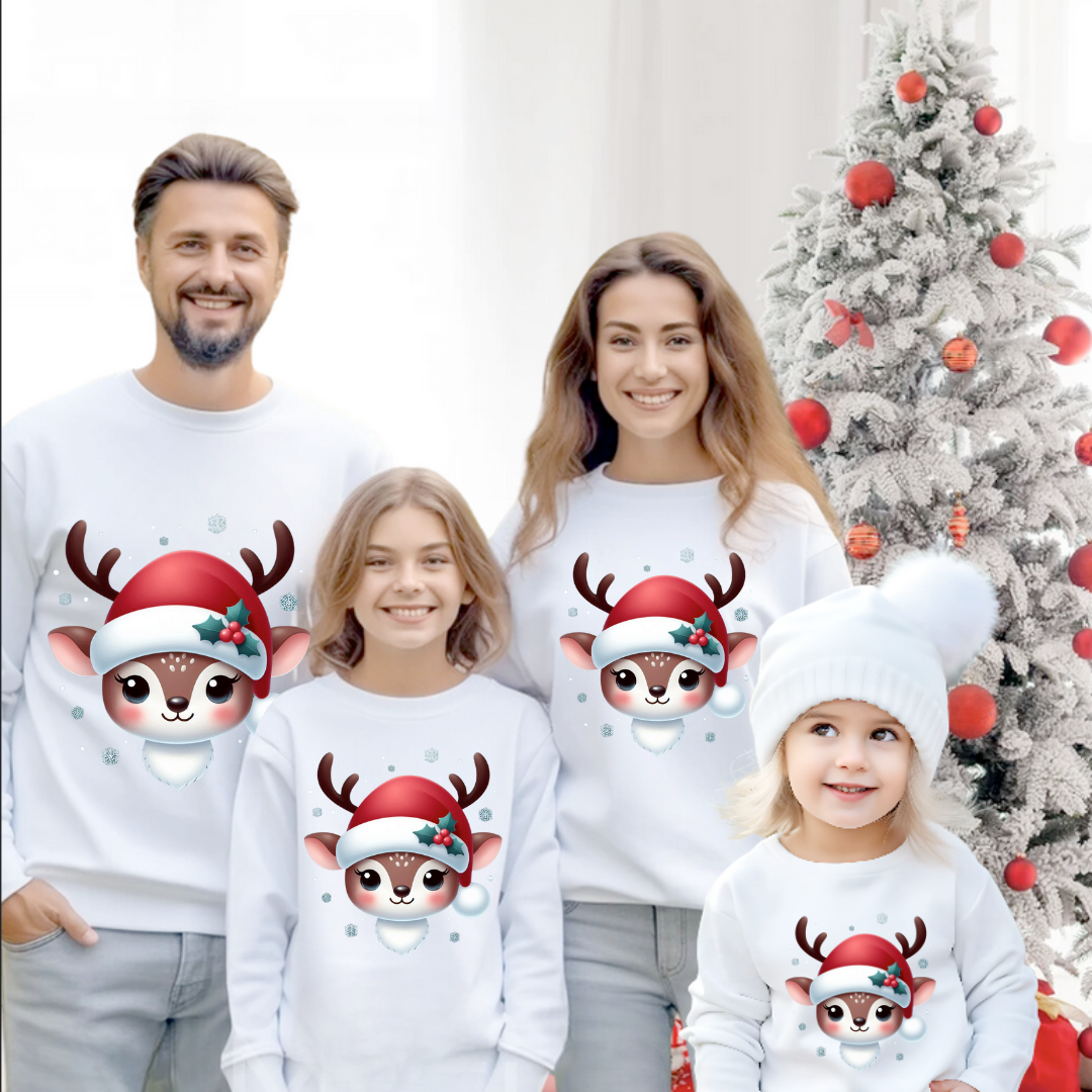Tricouri Family mama, tata  si copii personalizate cu tematica de Craciun,  Craciun Fericit 12246