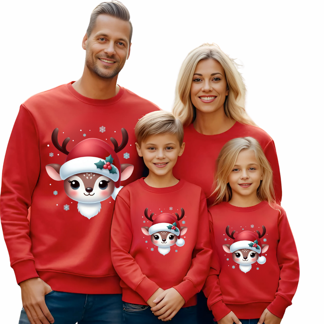 Tricouri Family mama, tata  si copii personalizate cu tematica de Craciun,  Craciun Fericit 12246