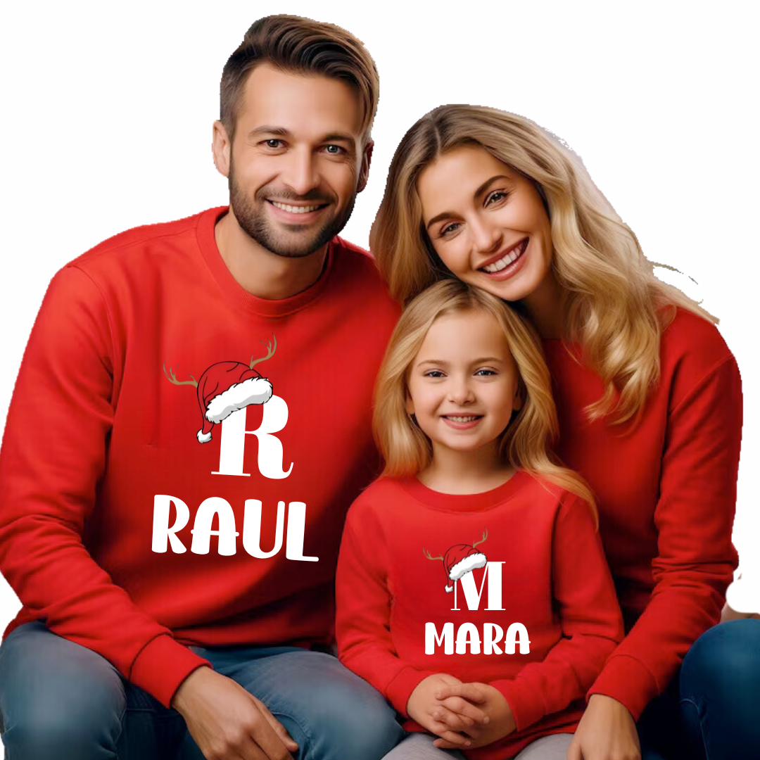 Tricouri Family mama, tata  si copii personalizate cu tematica de Craciun,  Craciun Fericit 12247