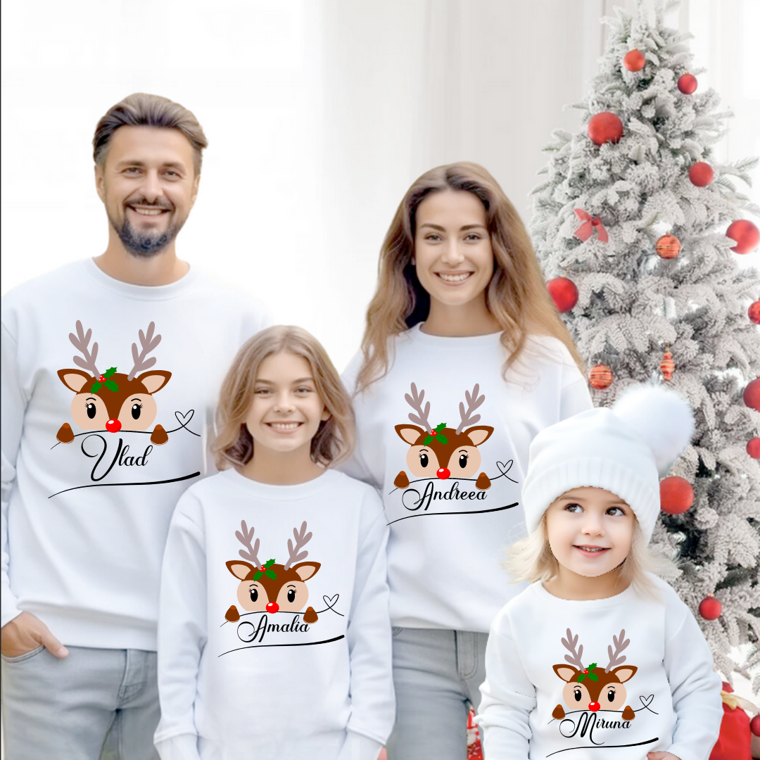 Tricouri Family mama, tata  si copii personalizate cu tematica de Craciun,  Craciun Fericit 12248