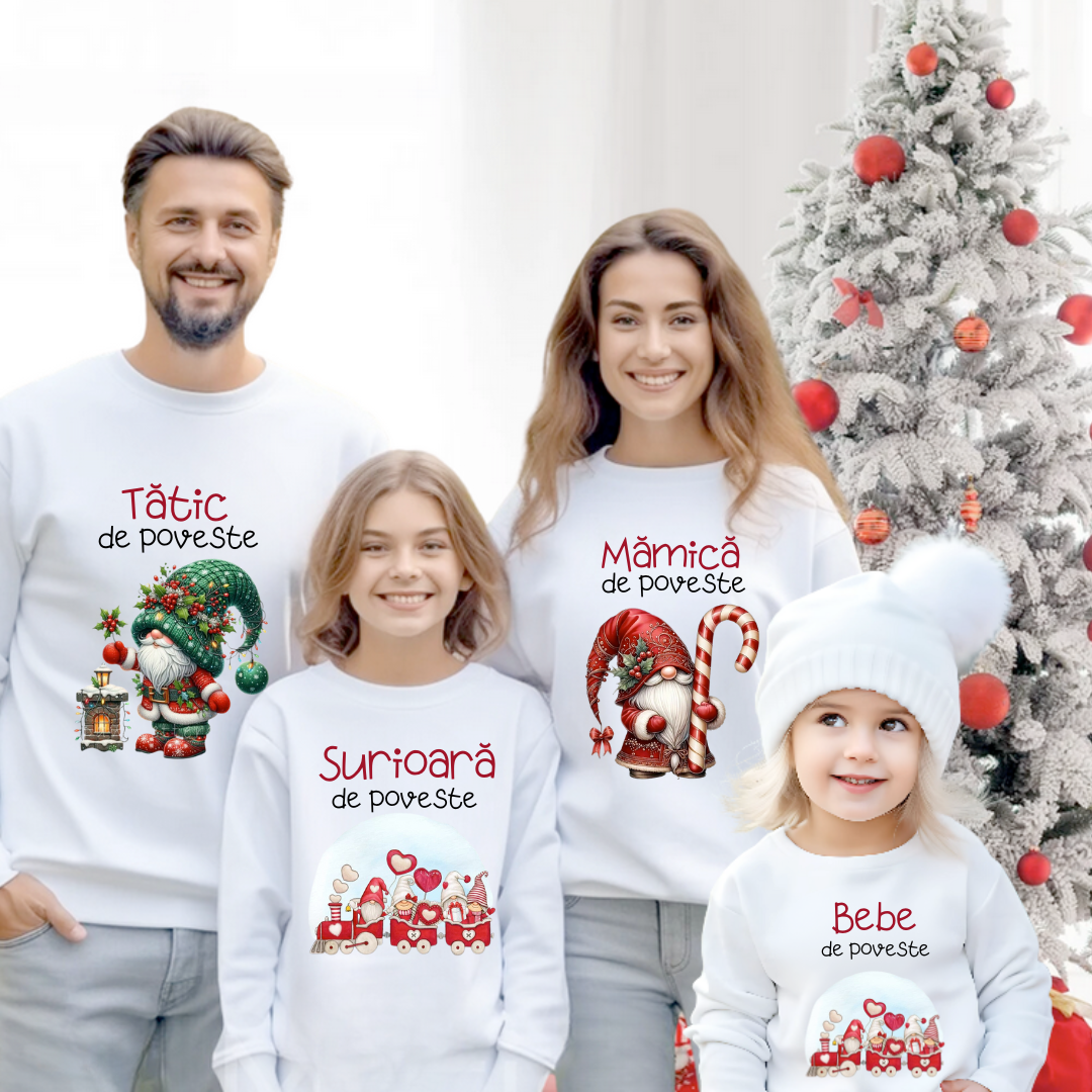 Tricouri Family mama, tata  si copii personalizate cu tematica de Craciun,  Craciun Fericit 12251