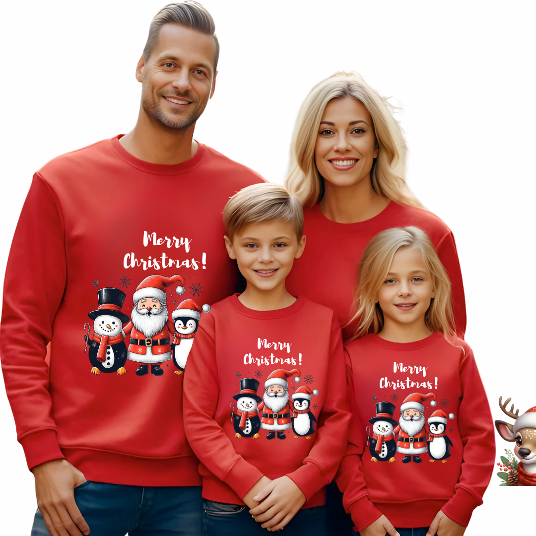 Tricouri Family mama, tata  si copii personalizate cu tematica de Craciun,  Craciun Fericit 12252