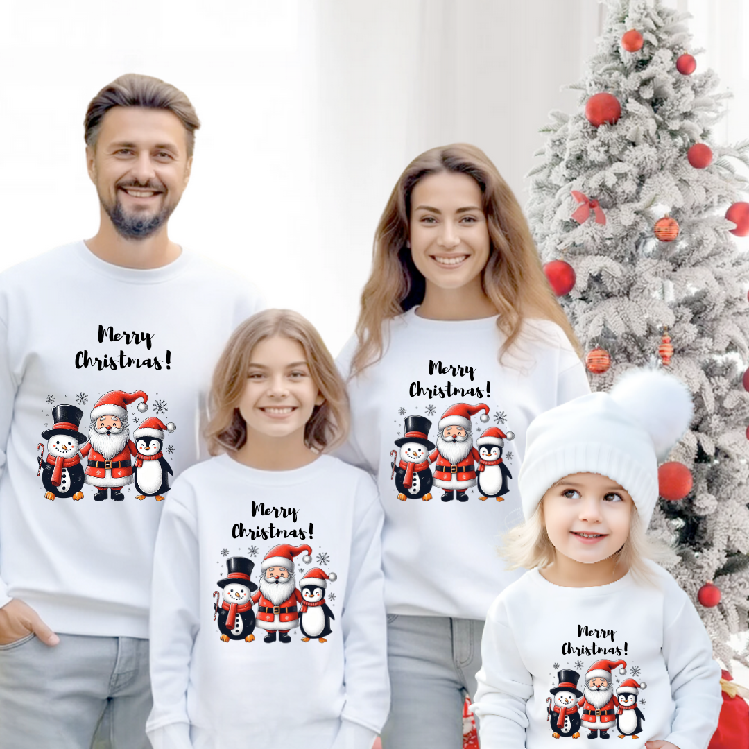 Tricouri Family mama, tata  si copii personalizate cu tematica de Craciun,  Craciun Fericit 12252