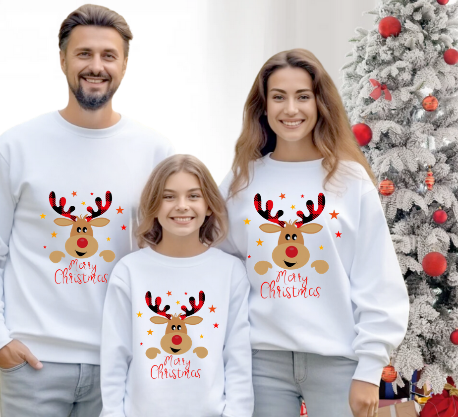 Tricouri Family mama, tata  si copii personalizate cu tematica de Craciun,  Craciun Fericit 122652