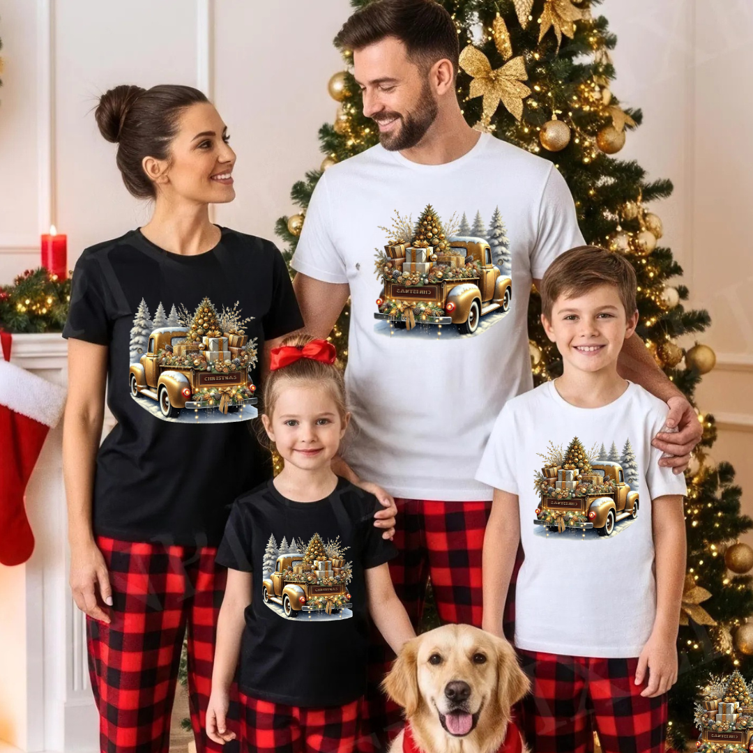 Tricouri personalizate Family, Cadoul perfect de craciun cu Masina CHRISTMAS Truck 25120