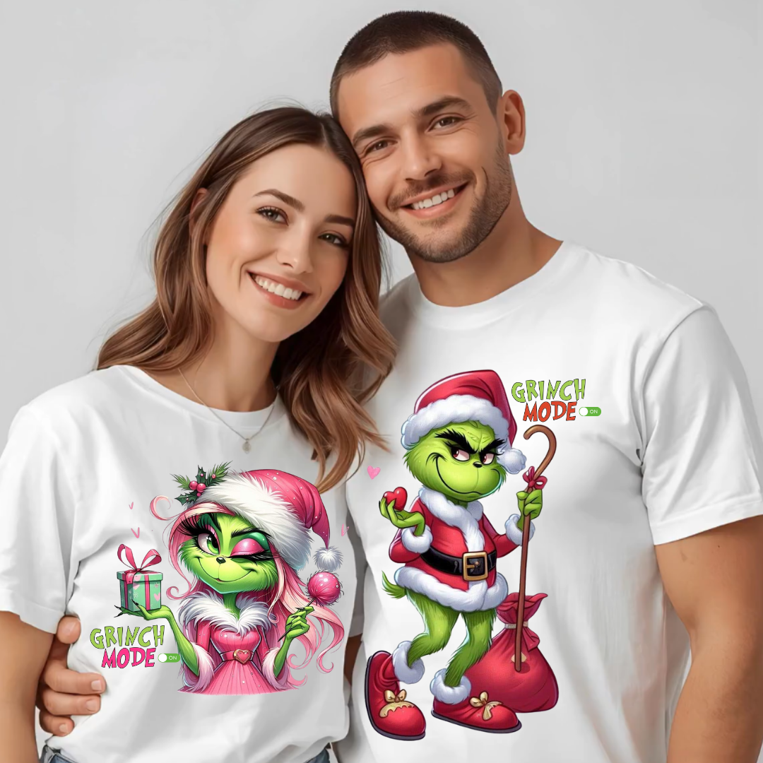 Tricouri personalizate Family, Cadoul perfect de craciun Grinch Family  25111