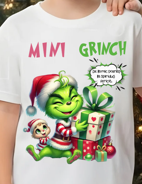 Tricouri personalizate Family, Cadoul perfect de craciun Grinch Family  25114