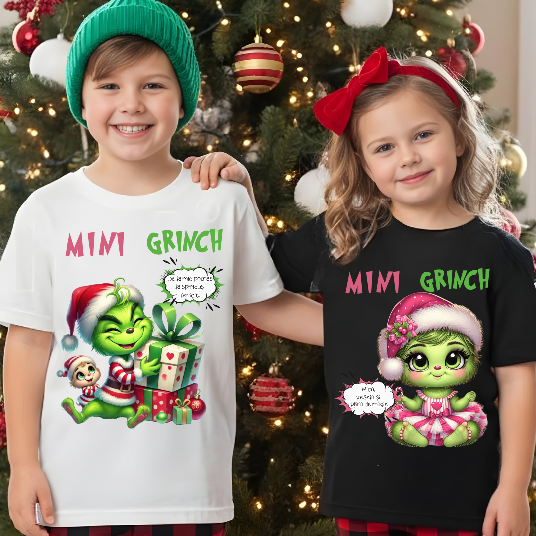 Tricouri personalizate Family, Cadoul perfect de craciun Grinch Family  25114