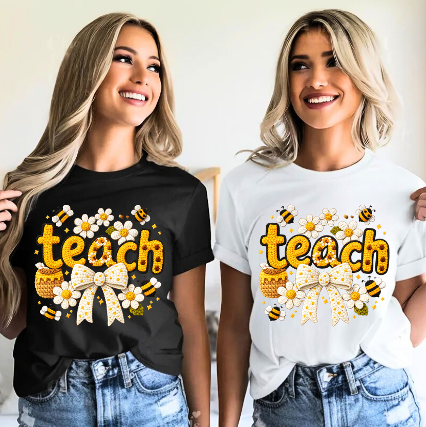 Tricou Special pentru Educatoare de albinute - un cadou cu Design Elegant Tip Brodat