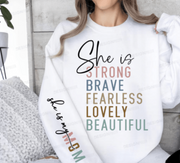 Tricouri Personalizate pentru Vara She is Strong  - Esentiale in Bagajul Tau de Vacanta ❤️ E-Cadou.com